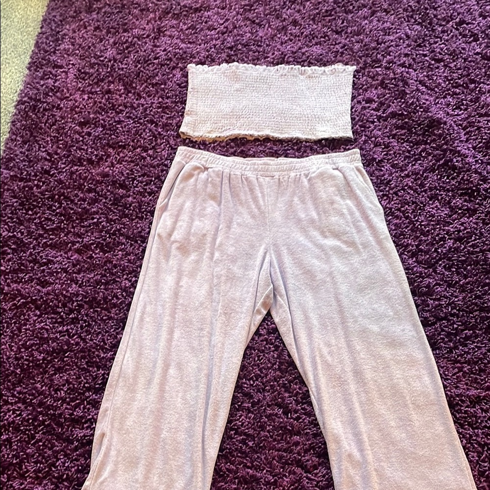 Collusion Lavender Tube Top and Pant Set